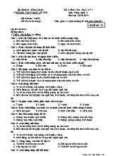 Đề kiểm tra học kỳ 1 môn Công nghệ 11 (Mã đề thi 132) - Năm học 2018-2019 - Trường THPT Ngô Lê Tân
